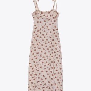 Zara Cream Floral Print Dress